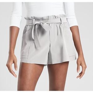 Women Athleta Paperbag Skyline Shorts High Rise in Tern Gray Size 12